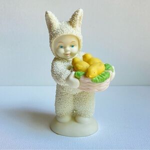Snowbunnies A Basket of Joy by Department 56 yellow chicks collectible figurine